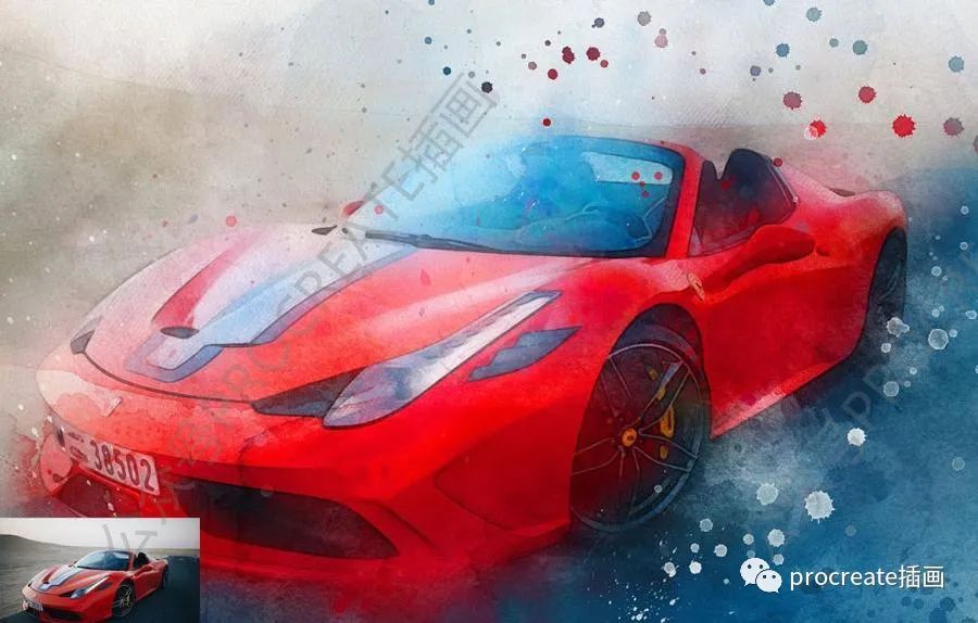 图片[11]-将照片处理成奇幻朦胧水彩晕染效果的PS动作插件【0416】-procreatechahua