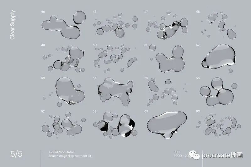 图片[11]-液态水滴动态特效的平面设计素材【0546】-procreatechahua
