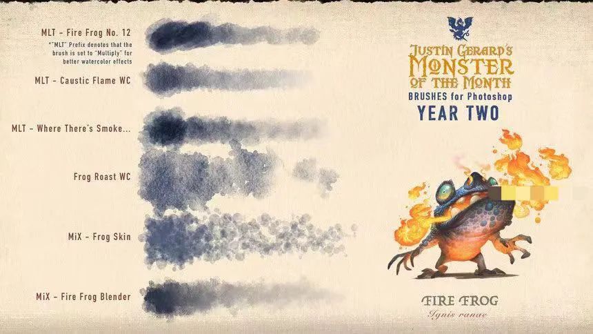 图片[11]-Justin Gerard出品的CG怪兽怪物插画ps笔刷【0558】-procreatechahua