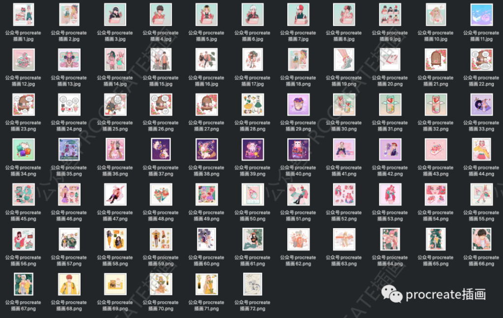 图片[4]-韩系少女穿搭插画70+张➕procreate色卡2套【0384】-procreatechahua