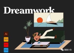 复古可爱有趣的拟人化动物矢量插画素材分享【0102】-procreatechahua