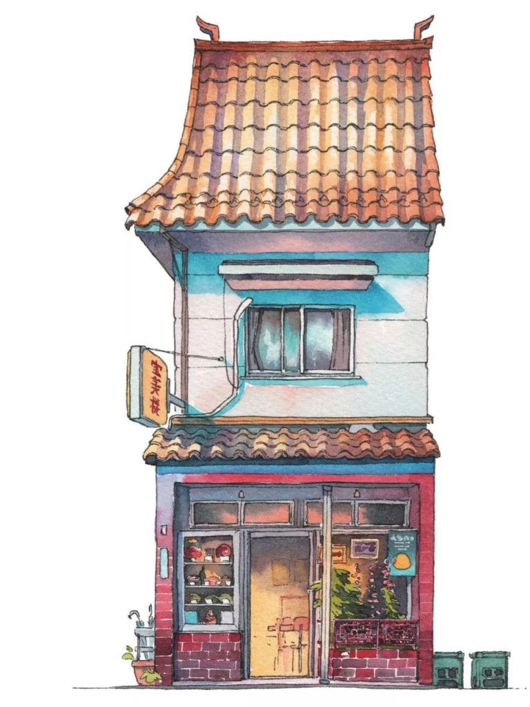 图片[14]-《东京老铺》水彩作品插画集分享【0251】-procreatechahua