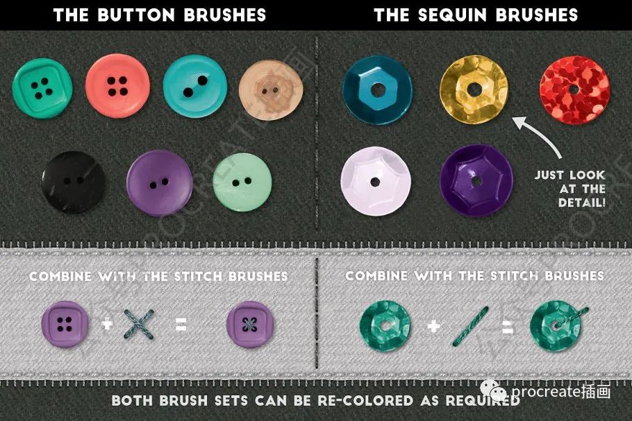 图片[11]-手工缝制效果的AI笔刷【0324】-procreatechahua