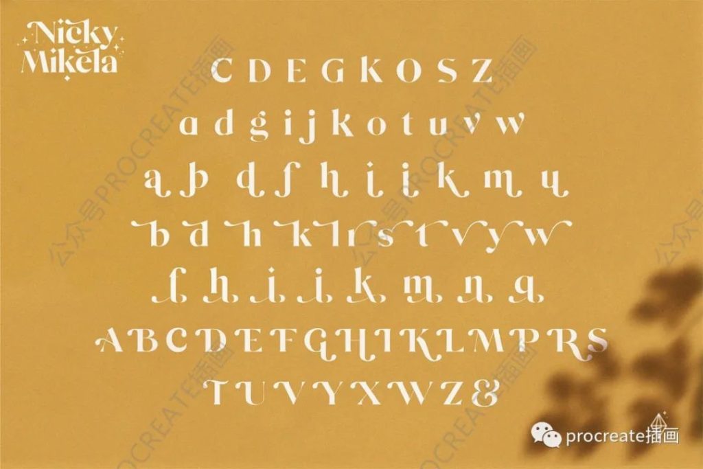 图片[11]-时尚简约高端华丽优雅的Mikela Light英文字体【0451】-procreatechahua