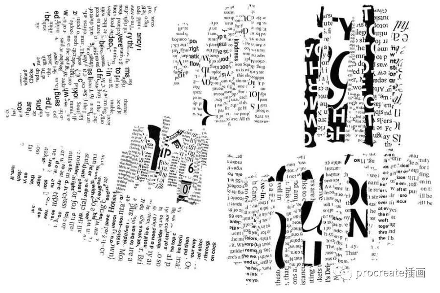 图片[12]-30个抽象主义的个性文字拼贴艺术风格PS笔刷【0538】-procreatechahua