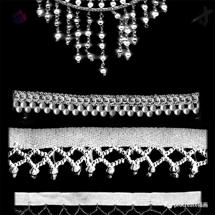 图片[11]-140款蕾丝花边图案procreate笔刷【0135】-procreatechahua