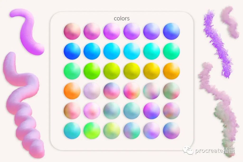 图片[10]-220+款卡通风格多彩调色板笔刷套装【0180】-procreatechahua