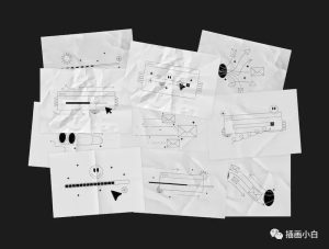 日本现代风格的黑白简笔手绘插画素材分享【0104】-procreatechahua