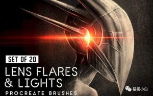 Procreate镜头光晕和灯光效果笔刷【0112】-procreatechahua