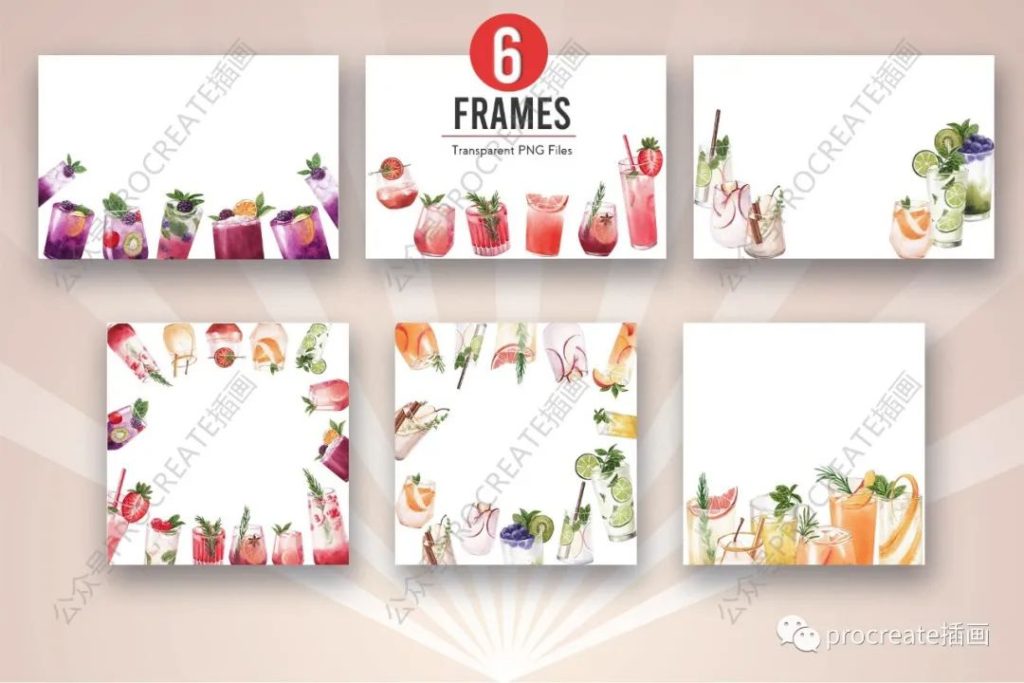 图片[13]-30种混合水果汽水水彩插画集【0406】-procreatechahua