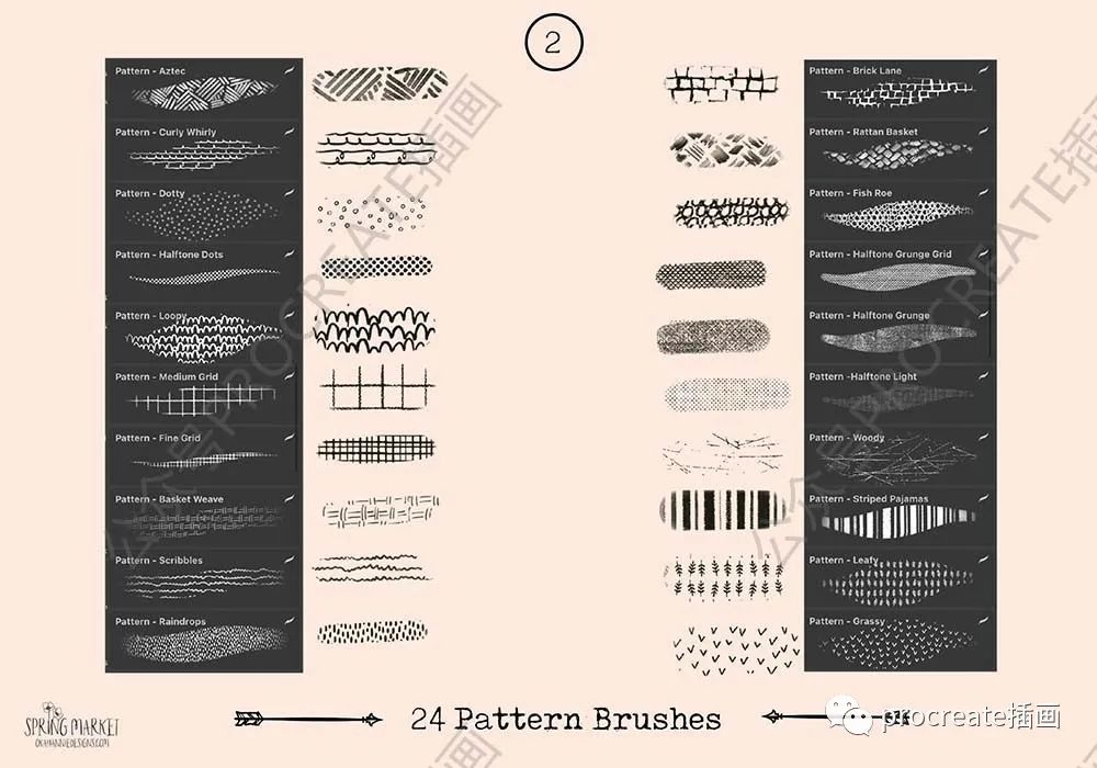 图片[14]-春季绘画纹理Procreate笔刷【0445】-procreatechahua