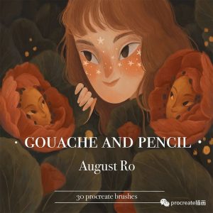 一套30款噪点风儿童插画procreate笔刷【0129】-procreatechahua