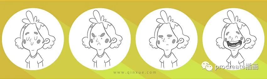 图片[1]-Q版欧美扁平风插画教程+Q版人物辅助线procreate笔刷【0132】-procreatechahua