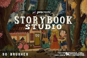 儿童插画ipad纹理套装【0144】-procreatechahua