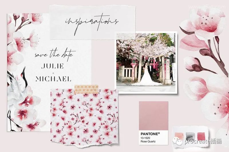 图片[17]-日本风格日式元素的手绘水彩插画png素材包【0528】-procreatechahua