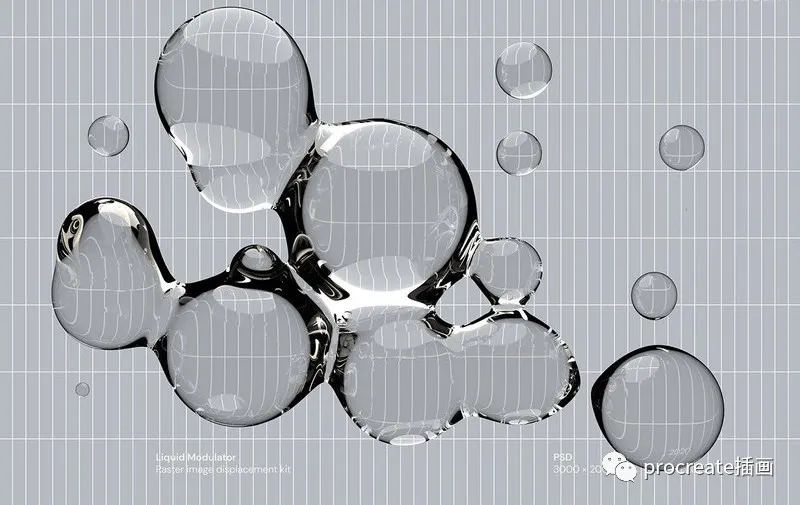 图片[17]-液态水滴动态特效的平面设计素材【0546】-procreatechahua