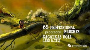 一套高质量的森林绘画植物元素procreate笔刷【0163】-procreatechahua