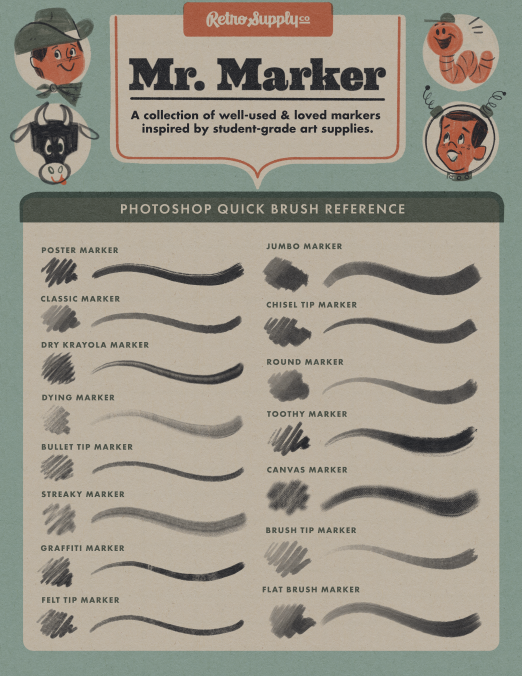 图片[4]-经典的水性马克笔Photoshop笔刷【0598】-procreatechahua