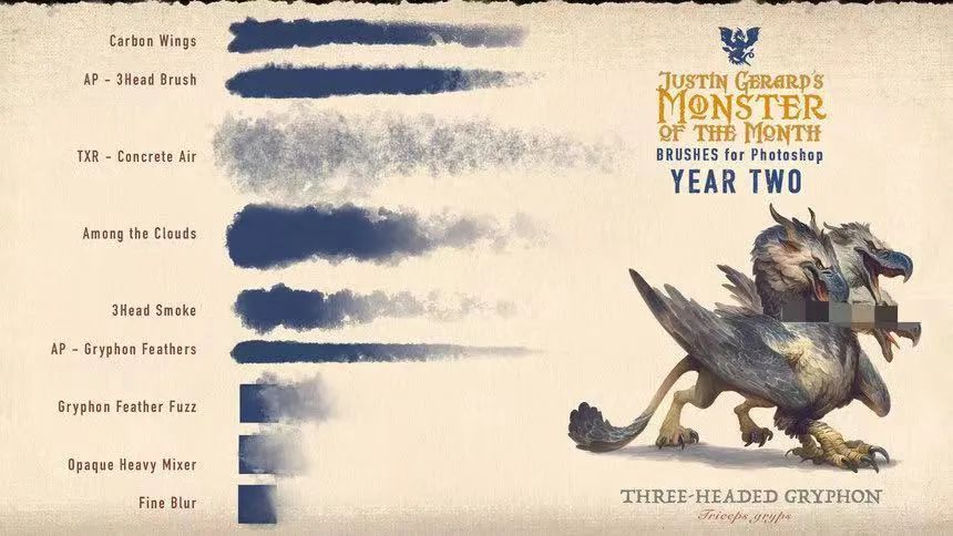 图片[18]-Justin Gerard出品的CG怪兽怪物插画ps笔刷【0558】-procreatechahua