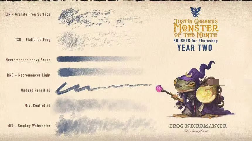 图片[19]-Justin Gerard出品的CG怪兽怪物插画ps笔刷【0558】-procreatechahua