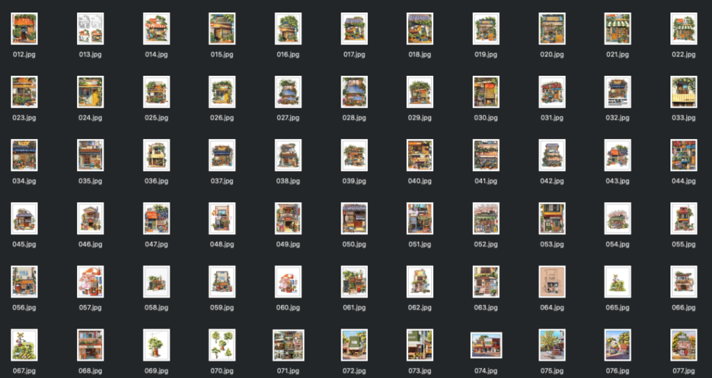 图片[5]-日式店铺街景插画临摹作品+绘画过程视频【0654】-procreatechahua