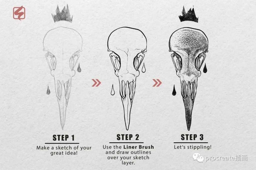 图片[1]-22款复古纹身插画procreate笔刷【0189】-procreatechahua