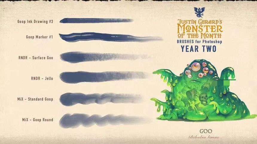 图片[20]-Justin Gerard出品的CG怪兽怪物插画ps笔刷【0558】-procreatechahua