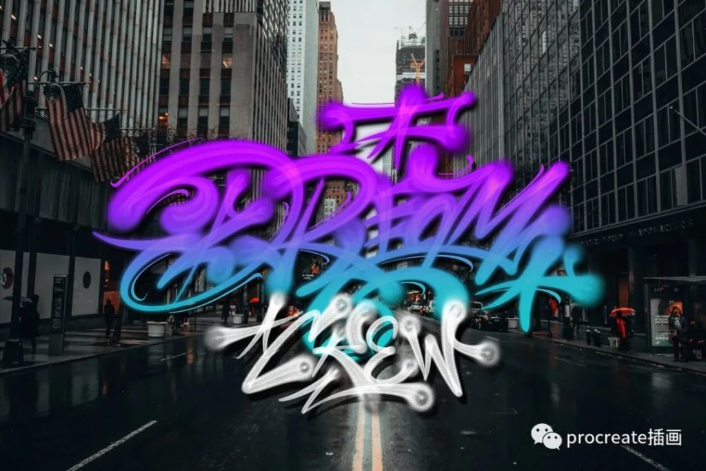 图片[1]-procreate专用的街头涂鸦风格ipad笔刷套装【0191】-procreatechahua
