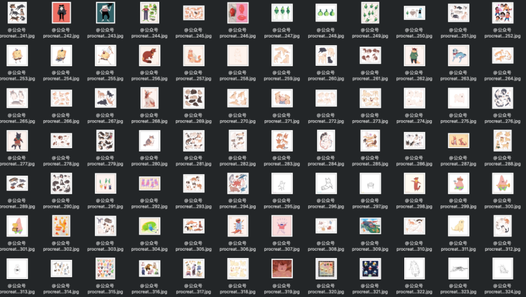 图片[6]-可爱小动物简笔画插画素材集参考【0690】-procreatechahua