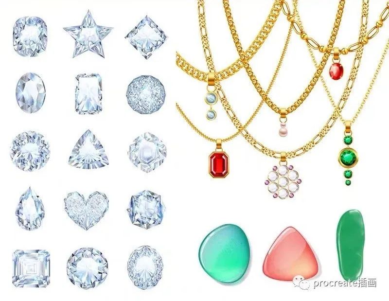 图片[1]-珠宝设计师专用的珠宝首饰procreate笔刷【0195】-procreatechahua