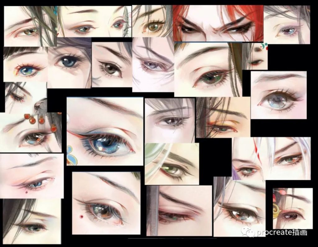 图片[5]-3000+张全网眼睛技法教程图片（包含P站画师）+5套54款眼睛辅助procreate笔刷【0138】-procreatechahua