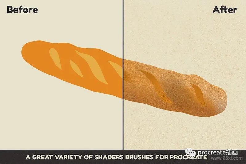 图片[3]-一组创意的美食阴影渐变纹理Procreate笔刷【0165】-procreatechahua