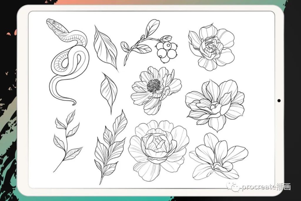 图片[3]-50款纹身刺青图章Procreate笔刷【0166】-procreatechahua