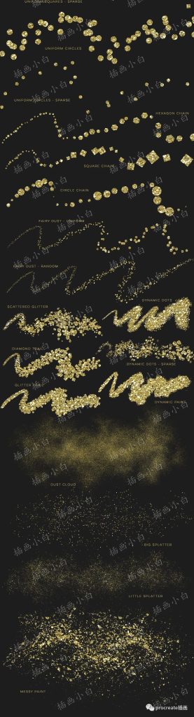 图片[3]-Procreate绘画应用专用金漆笔刷【0185】-procreatechahua