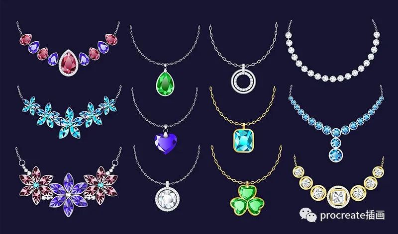 图片[3]-珠宝设计师专用的珠宝首饰procreate笔刷【0195】-procreatechahua