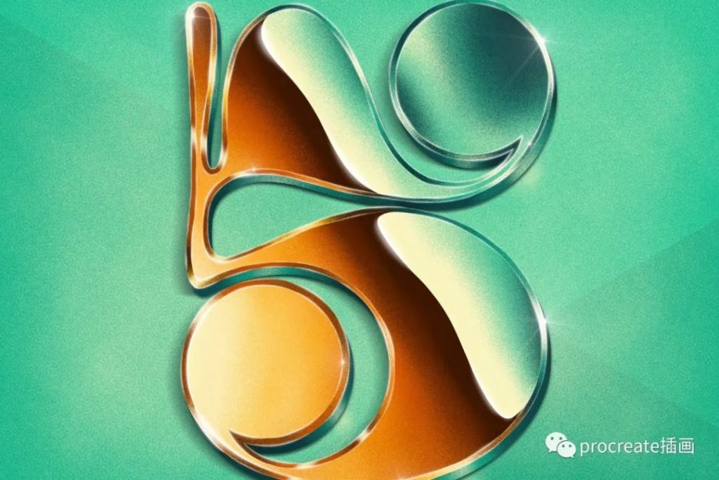 图片[3]-procreate3D字母笔刷包（笔刷+色卡+纹理纸）【0214】-procreatechahua