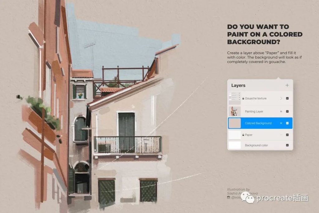 图片[3]-水彩油画厚涂procreate笔刷包+一张油画布纸张纹理procreate文件+使用视频【0279】-procreatechahua