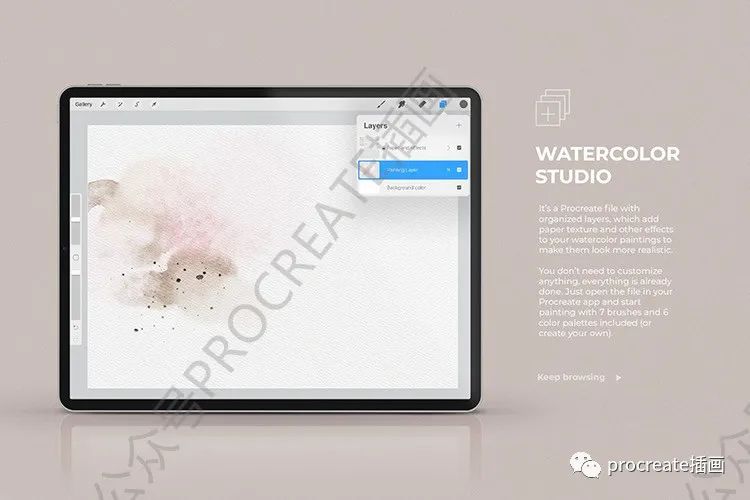 图片[3]-Procreate水彩质感笔刷套装【0297】-procreatechahua