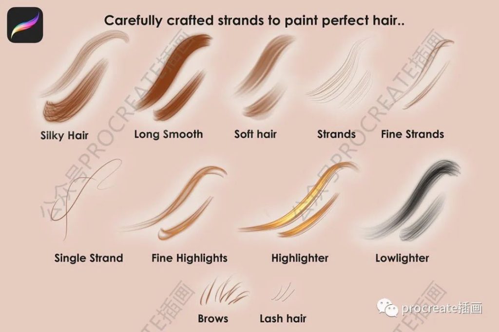 图片[3]-非常适合头发发丝的Procreate笔刷【0302】-procreatechahua