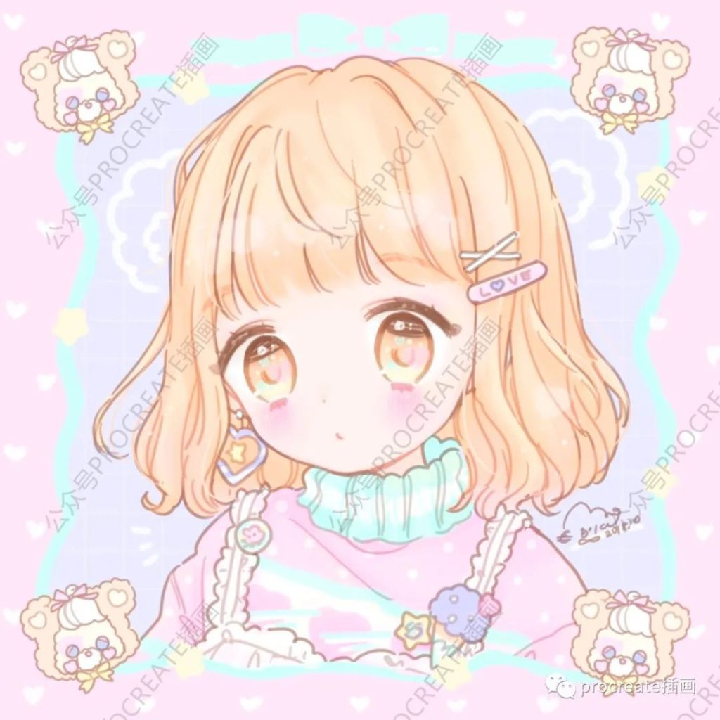 图片[3]-动漫少女插画作品集临摹素材（184张）+6套动漫procreate笔刷【0303】-procreatechahua