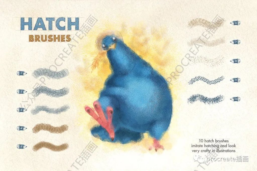 图片[3]-61款铅笔素描绘画Procreate笔刷【0310】-procreatechahua