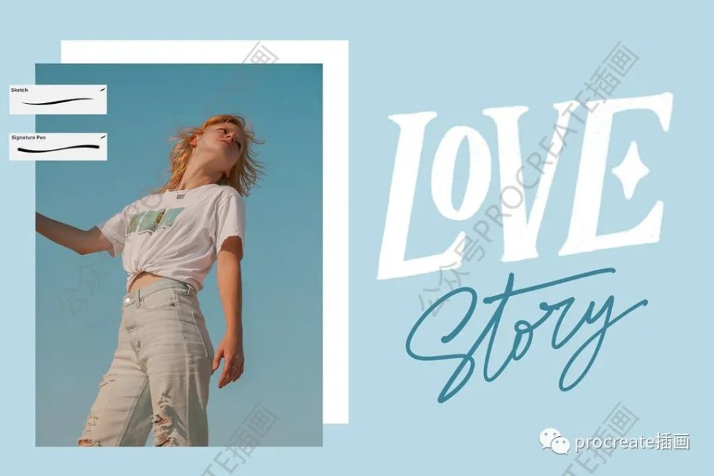 图片[3]-实用的Procreate文字笔刷20款和辅助网格图形【0314】-procreatechahua