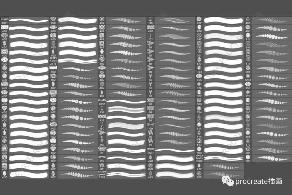 图片[3]-一套闪亮的宝石动态画笔笔刷【0338】-procreatechahua
