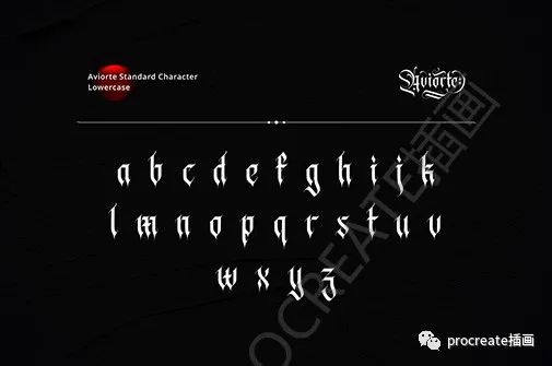 图片[3]-17世纪哥特式优雅艺术感黑体花体衬线英文字体【0398】-procreatechahua
