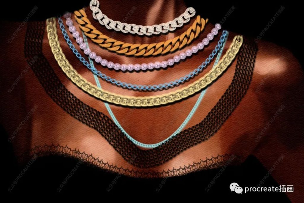 图片[2]-38个原始的珠宝项链纹理Procreate笔刷套装【0403】-procreatechahua