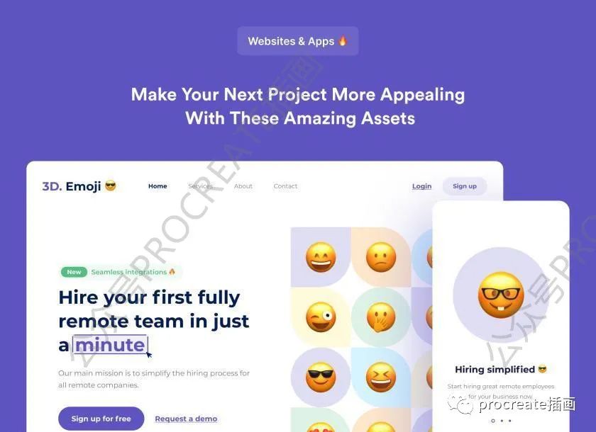 图片[3]-卡通风格的手机聊天emoji表情符号图标3D模型包【0420】-procreatechahua