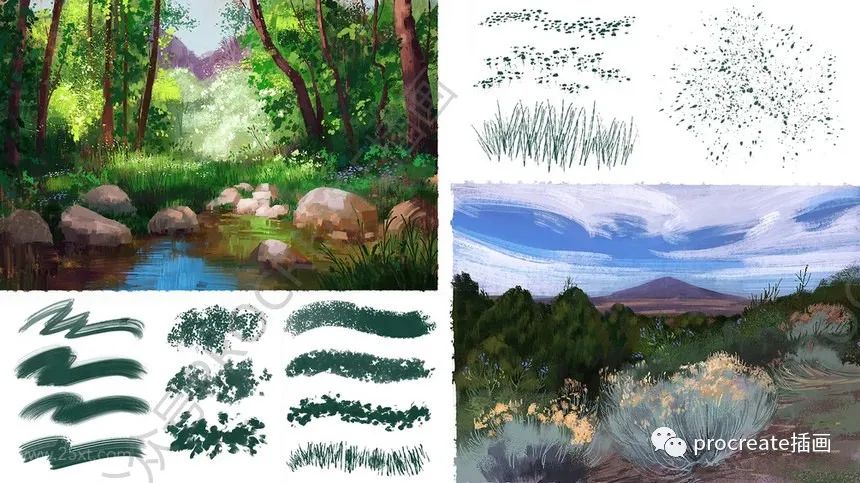 图片[3]-64款传统纹理效果的Photoshop和Procreate插画笔刷【0425】-procreatechahua