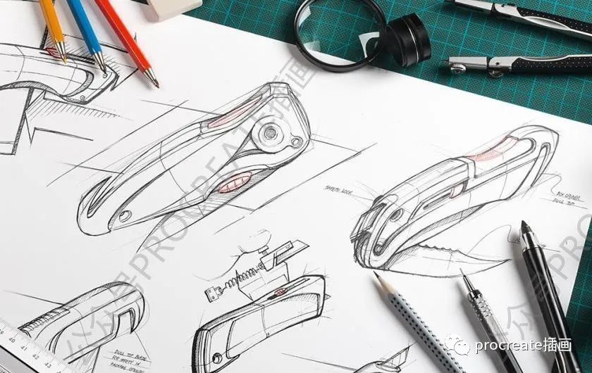 图片[3]-手绘设计草图的笔记本展示psd样机素材【0455】-procreatechahua