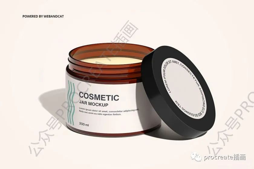 图片[3]-打开的圆形化妆品护肤品罐子设计展示PSD样机素材【0467】-procreatechahua