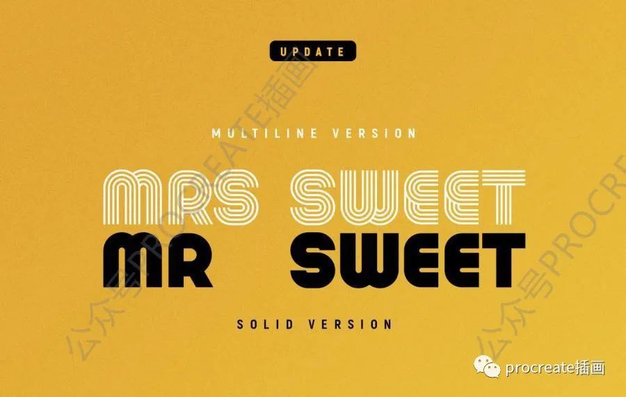 图片[3]-复古怀旧的多线性无衬线大写英文字体【0478】-procreatechahua